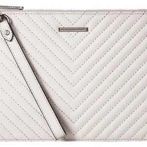 NEW Rebecca Minkoff Leather Slim Wristlet Pouch